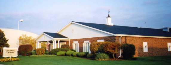 Front view of the Colonial Chapel Funeral Home & Crematory.